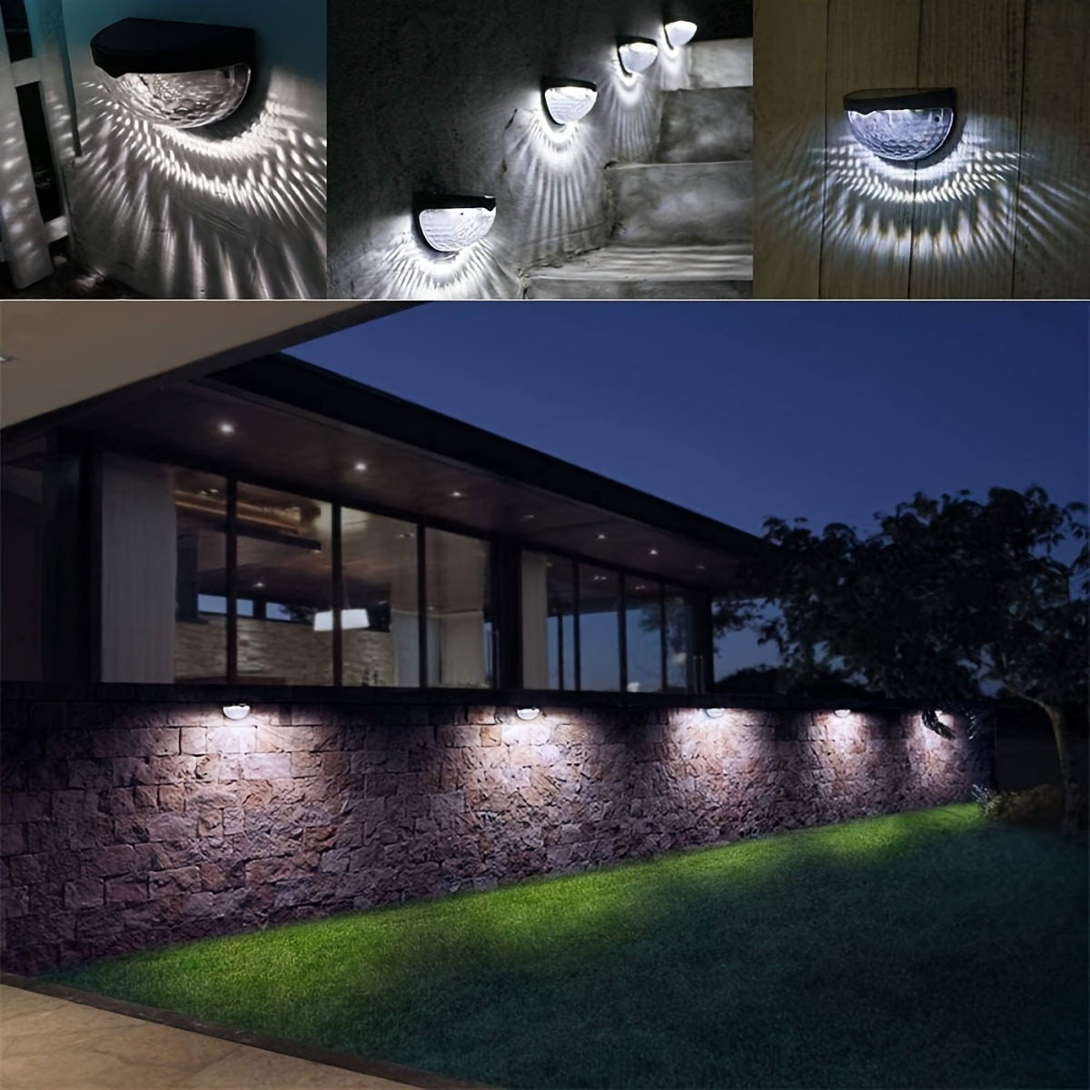 SolarGlow Lampe de clôture – Éclairage extérieur étanche