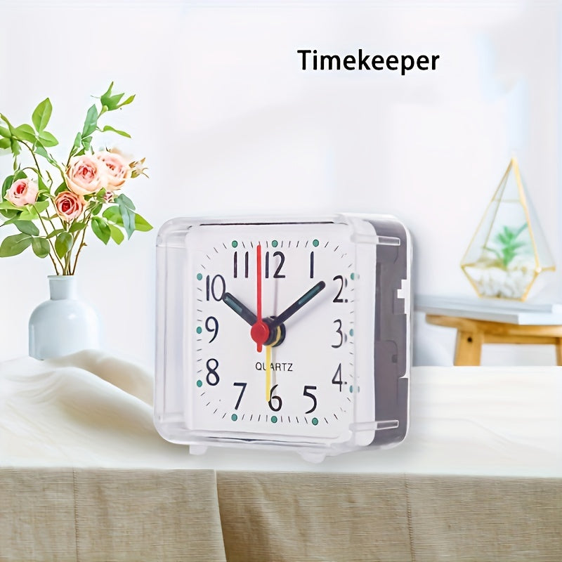 TimeSquare – Réveil Minimaliste Blanc pour Bureau & Chambre à coucher