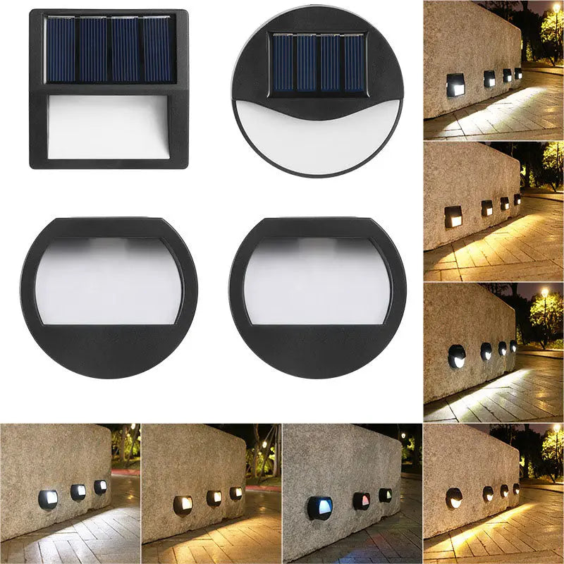 EcoGlow - Lumières de jardin solaires LED étanches, rondes et carrées