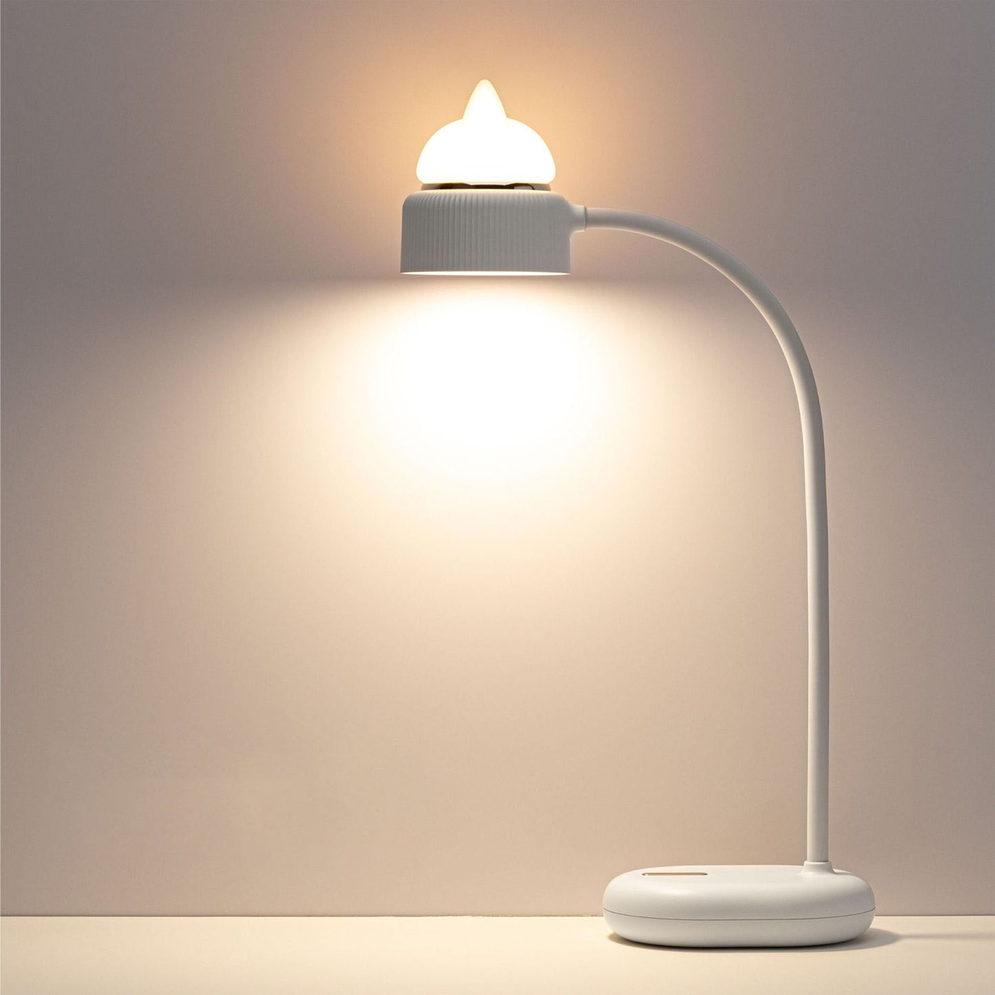 Floroux Lampe de Table LED | Design Oreilles de Chat | Amical pour les Yeux | Lampe Clip & Normale | Moderne & Créatif