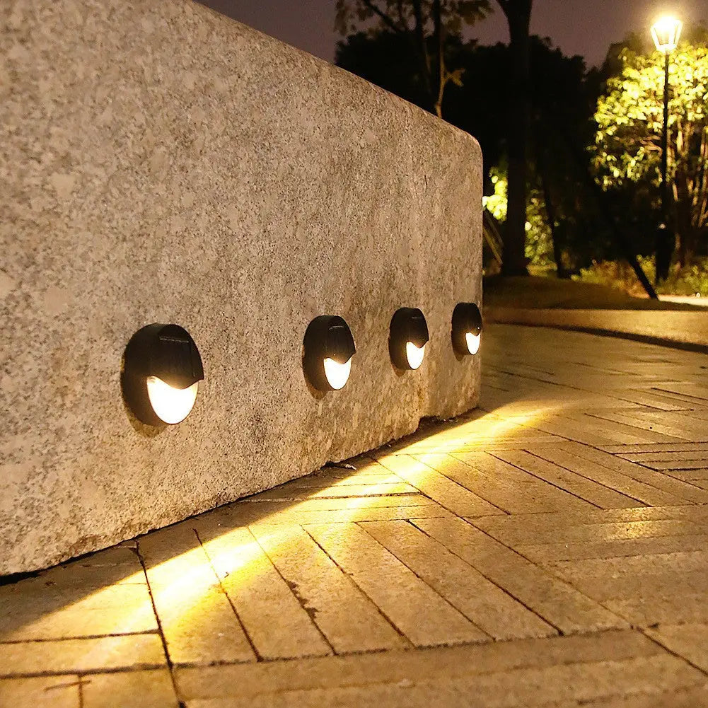 EcoGlow - Lumières de jardin solaires LED étanches, rondes et carrées