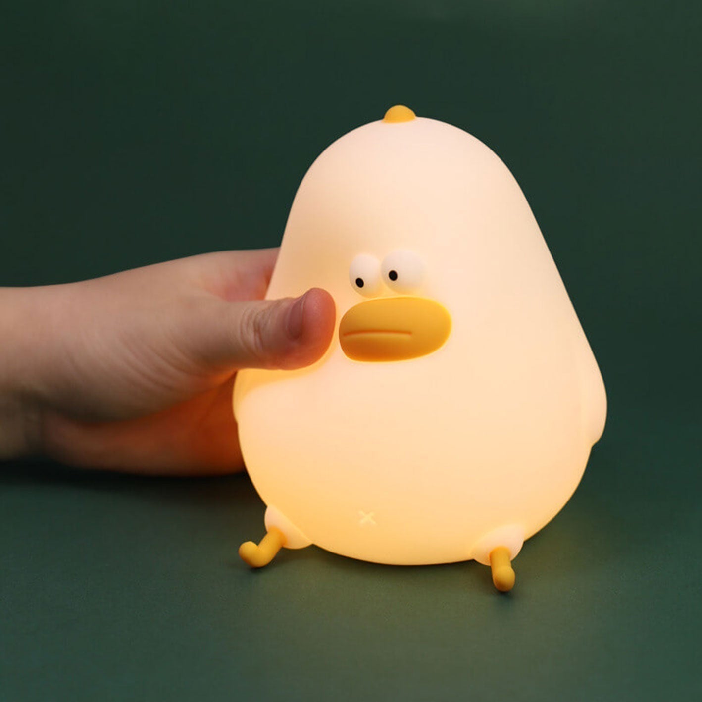 Floroux LED Night Lamp | Cartoon Silicone Chick Design | USB Table Lamp | Light for Children's Room