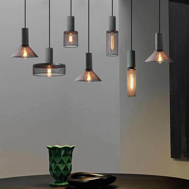 Floroux Industrial Design Hanging Light in Concrete | Cylindrical Shape | Modern Look | Perfect for the Living Room