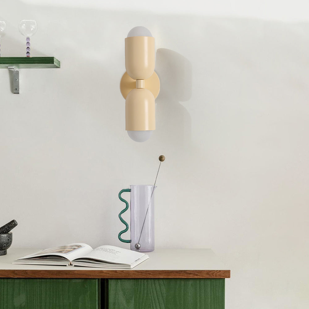 Applique Murale LED Morandi Moderne 2 Flammes Noire Intérieur/Couloir Métal