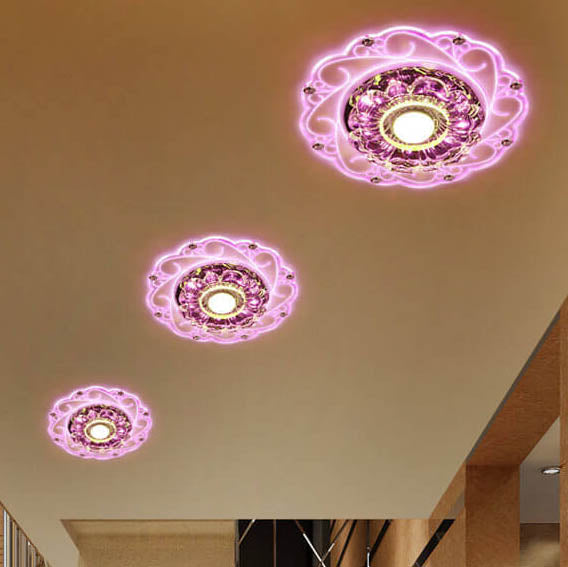 Floroux LED Plafonnier | Conception de Fleur Créative | Lampe de Plafond Ronde | Économe en Énergie & Moderne