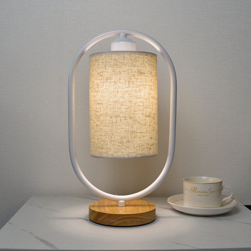 Floroux Lampe de Table Nordic | Dimmable | Abat-jour en Lin | Éclairage LED pour la Maison