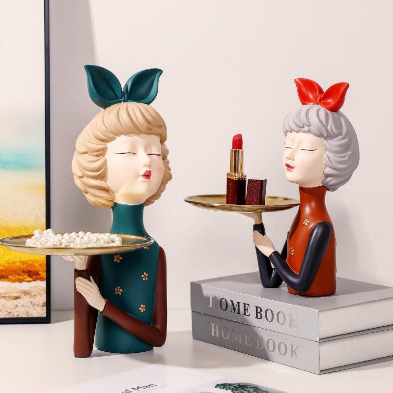 Plateau Floroux Fille Figurine Porte-clés