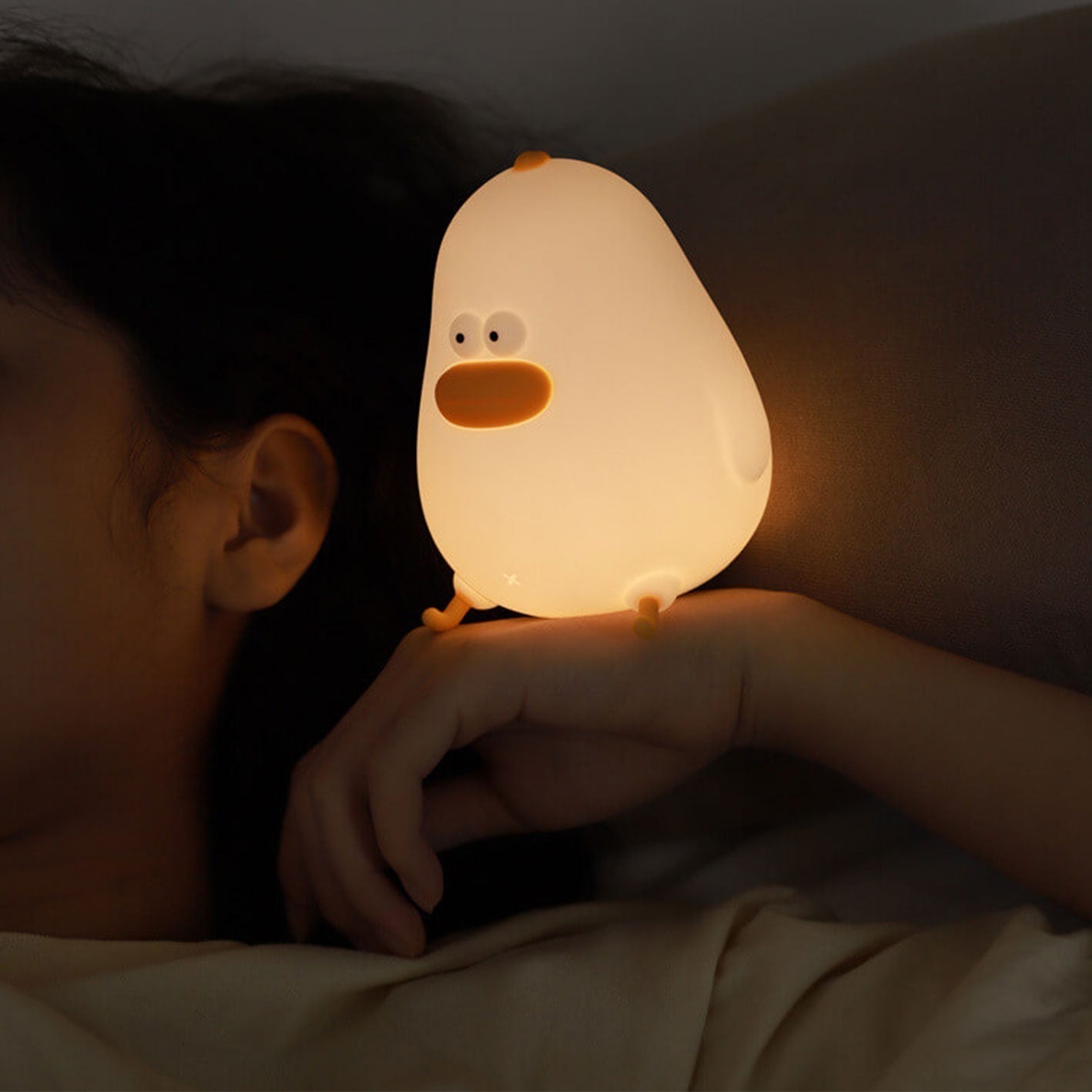 Floroux LED Night Lamp | Cartoon Silicone Chick Design | USB Table Lamp | Light for Children's Room