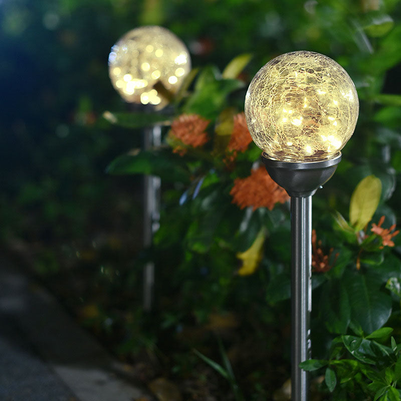 Floroux Solar Garden Light | Lampe à tête ronde LED colorée | Solaire | Lumière de paysage pour pelouses et allées
