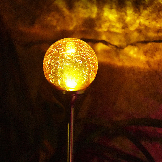 Floroux Solar Garden Light | Lampe à tête ronde LED colorée | Solaire | Lumière de paysage pour pelouses et allées