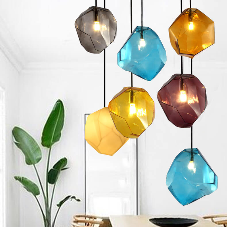 Floroux Suspension Light | Modern Glass Design | Irregular Shape | Living Room Light