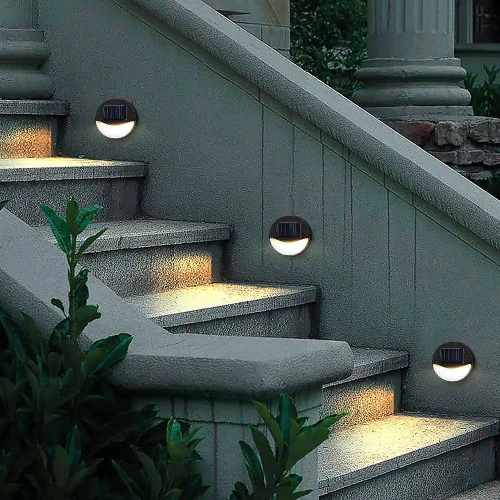 EcoGlow - Lumières de jardin solaires LED étanches, rondes et carrées