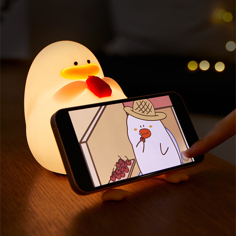 Lampe de nuit LED en silicone Duck