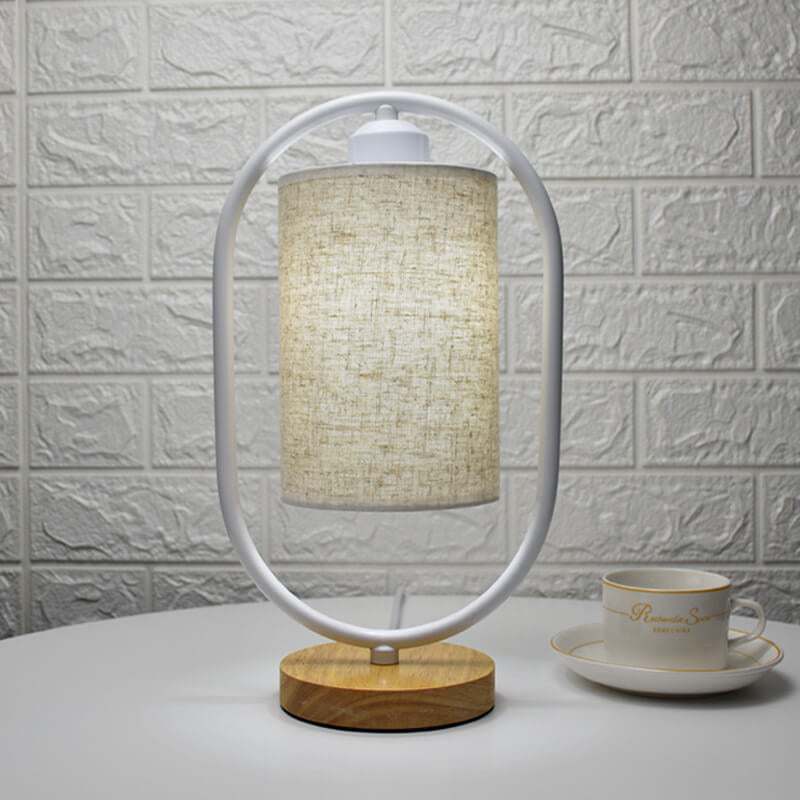 Floroux Lampe de Table Nordic | Dimmable | Abat-jour en Lin | Éclairage LED pour la Maison