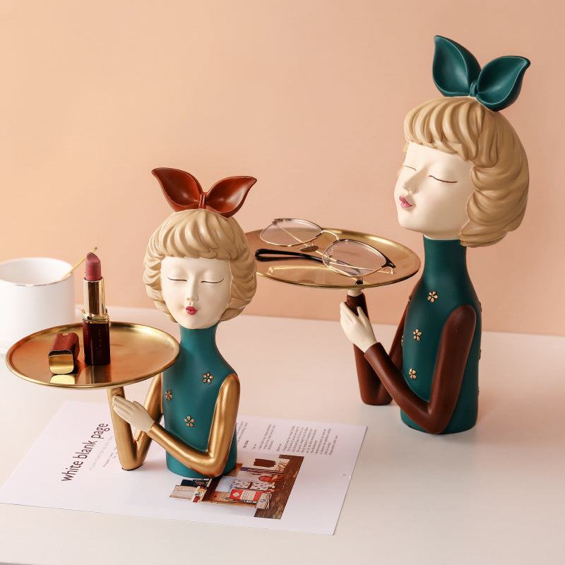 Plateau Floroux Fille Figurine Porte-clés