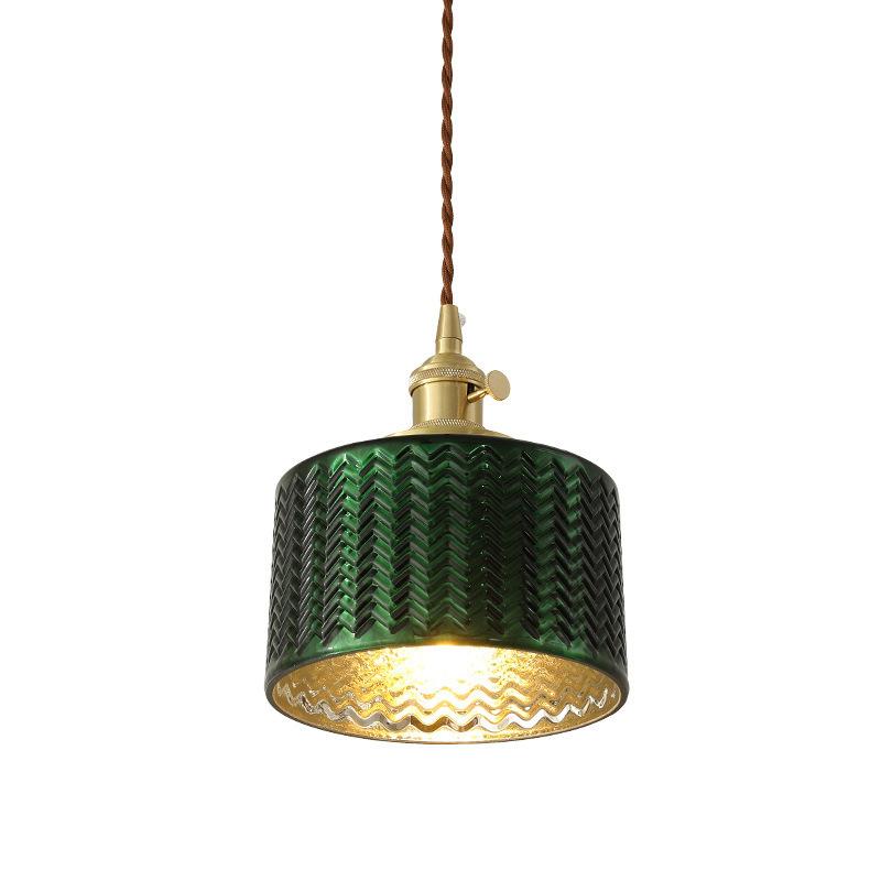 Floroux Chandelier Vintage Nordic | Brass & Green Glass | Pendant Lamp 1/2/3 Lights | Elegant Design