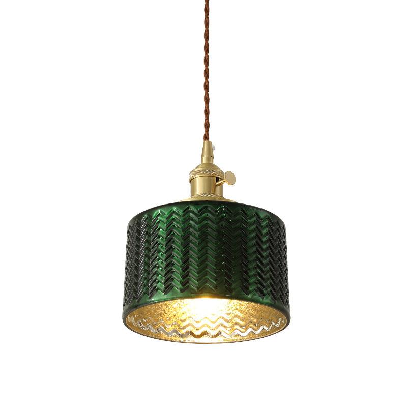 Floroux Chandelier Vintage Nordic | Brass & Green Glass | Pendant Lamp 1/2/3 Lights | Elegant Design
