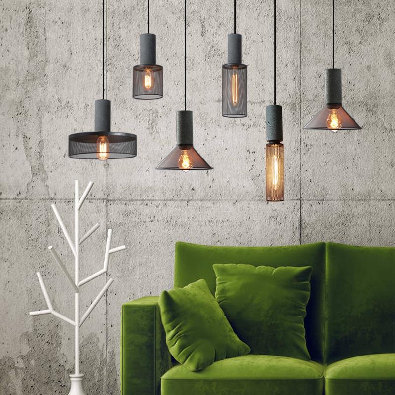 Floroux Industrial Design Hanging Light in Concrete | Cylindrical Shape | Modern Look | Perfect for the Living Room