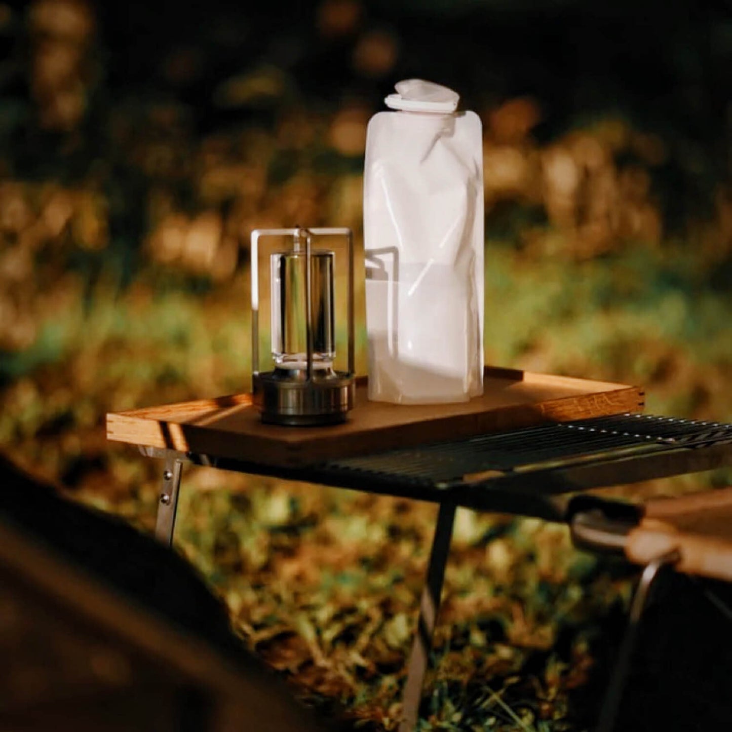 Floroux Lampe de table nocturne vintage | Aluminium & acrylique | Rechargeable USB | Lumière LED dimmable | Design nordique