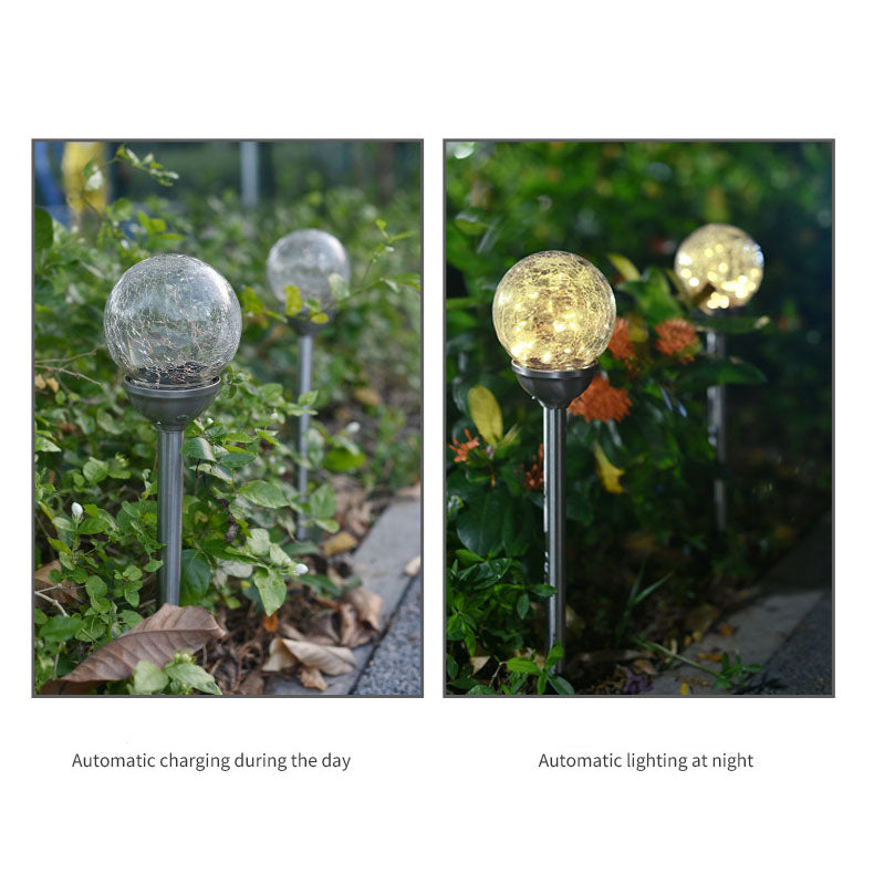 Floroux Solar Garden Light | Lampe à tête ronde LED colorée | Solaire | Lumière de paysage pour pelouses et allées