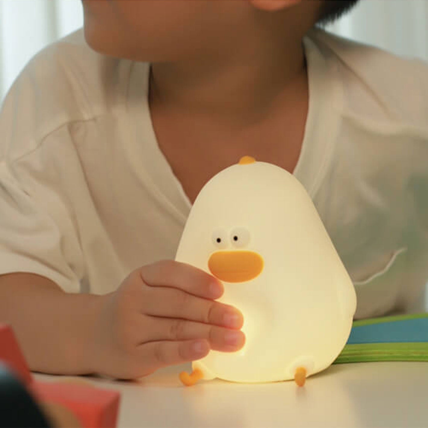 Floroux LED Night Lamp | Cartoon Silicone Chick Design | USB Table Lamp | Light for Children's Room