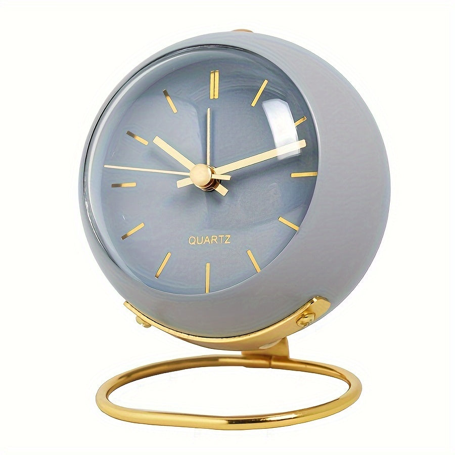 EleganceTime - Réveil Quartz Luxe en Design Métallique