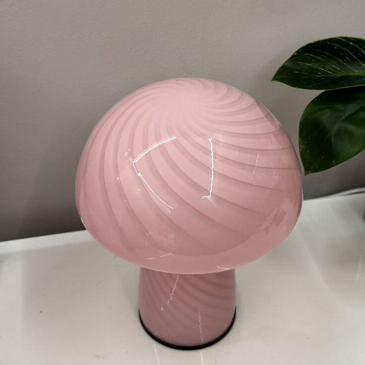 Floroux lampe de table en verre au design de champignon | Minimaliste & Moderne | Lumière d'ambiance chaude | Parfait pour la maison & le bureau