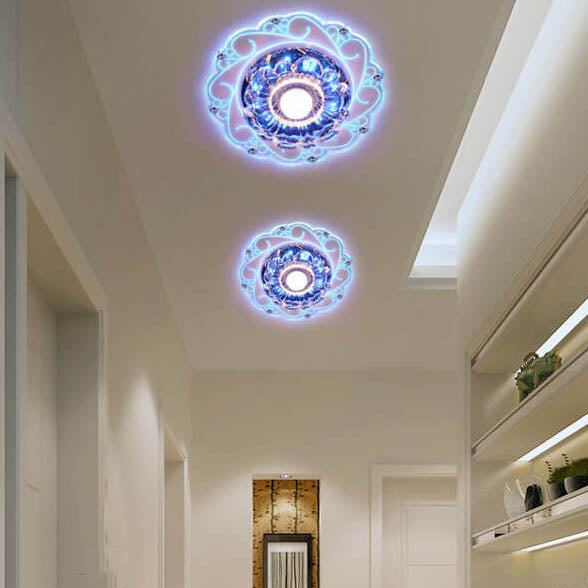 Floroux LED Plafonnier | Conception de Fleur Créative | Lampe de Plafond Ronde | Économe en Énergie & Moderne