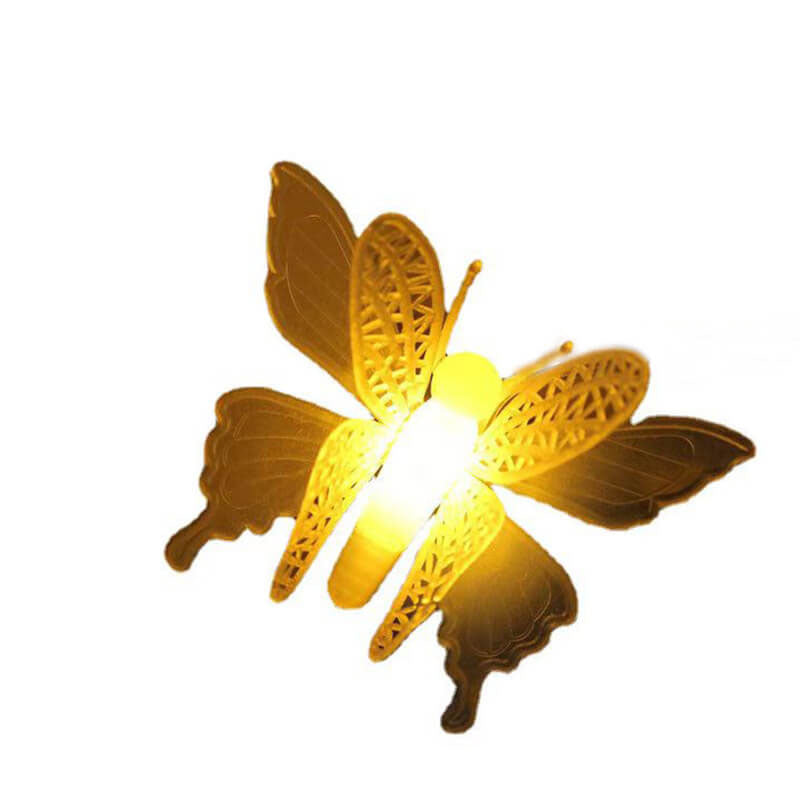 Floroux Guirlande LED | Design Papillon | Pour Jardin, Balcon & Terrasse | Décoration Extérieure