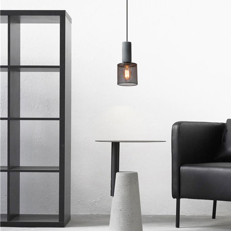 Floroux Industrial Design Hanging Light in Concrete | Cylindrical Shape | Modern Look | Perfect for the Living Room