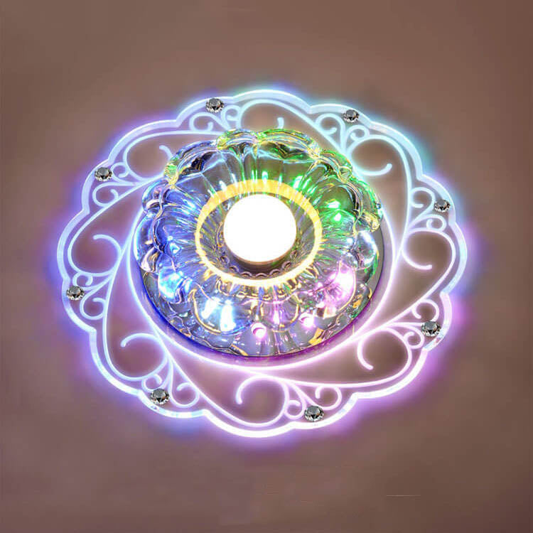 Floroux LED Plafonnier | Conception de Fleur Créative | Lampe de Plafond Ronde | Économe en Énergie & Moderne