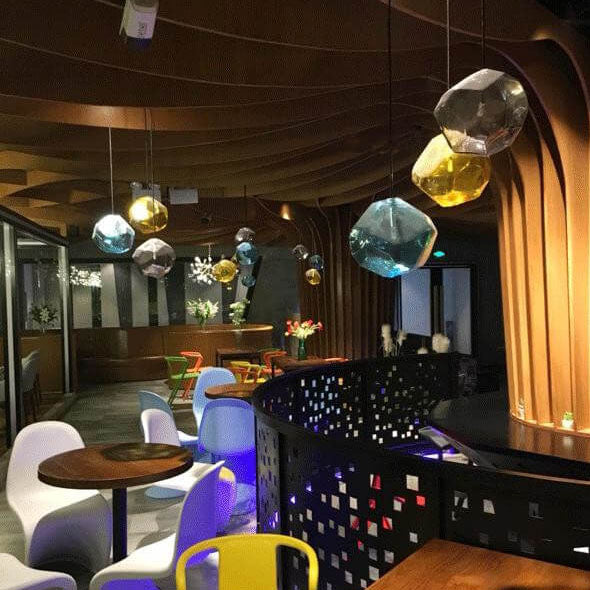 Floroux Suspension Light | Modern Glass Design | Irregular Shape | Living Room Light