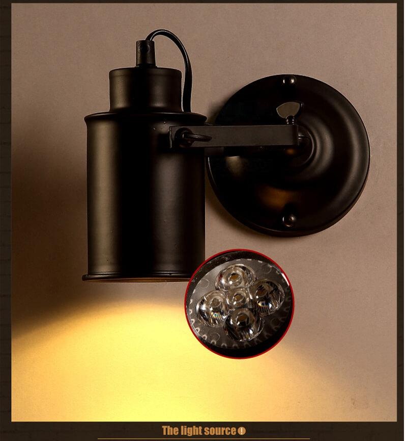 Floroux - lampe murale en fer forgé élégante avec bras réglable pour une ambiance industrielle