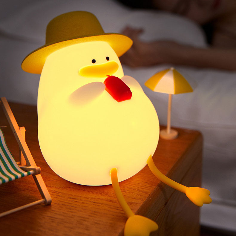 Lampe de nuit LED en silicone Duck