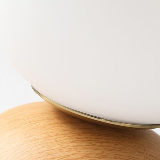 Floroux ZenGlow Minimalisme Japonais LED Luminaire de Plafond | Aspect Bois | Design en Verre | Forme Ronde | Montage Encastré | Éclairage Stylé