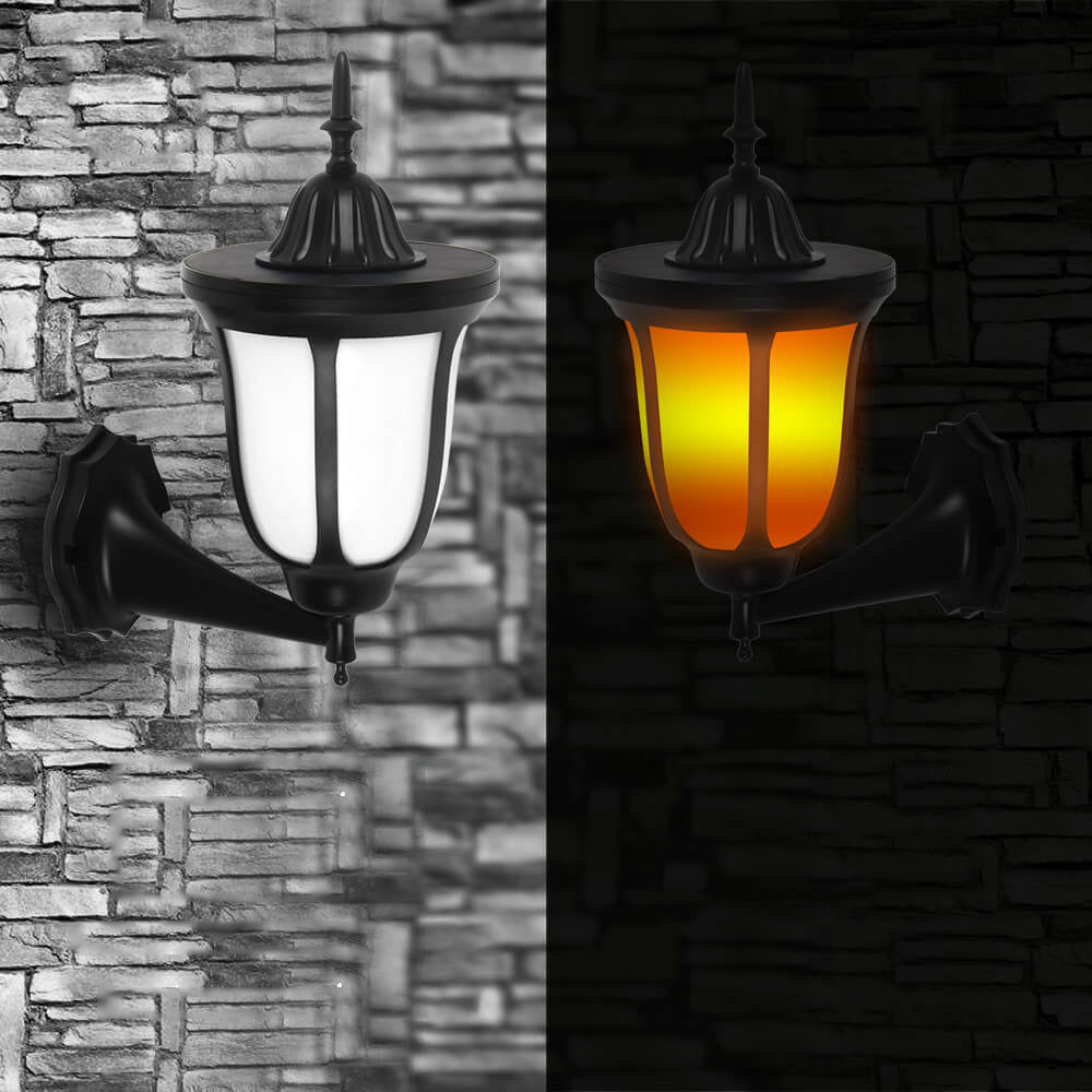 Floroux Solar Lanterns | LED Wall Light | Flame Effect | Waterproof & Outdoor Landscape Lighting