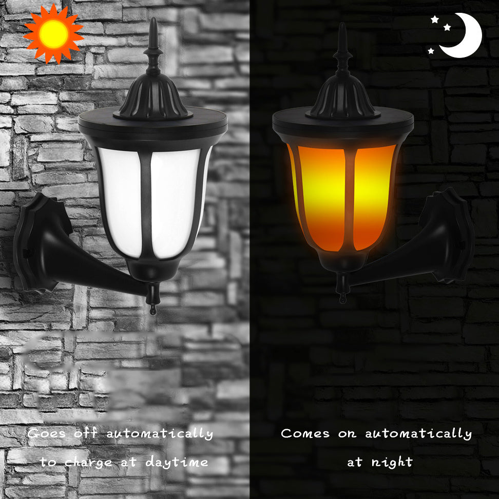 Floroux Solar Lanterns | LED Wall Light | Flame Effect | Waterproof & Outdoor Landscape Lighting