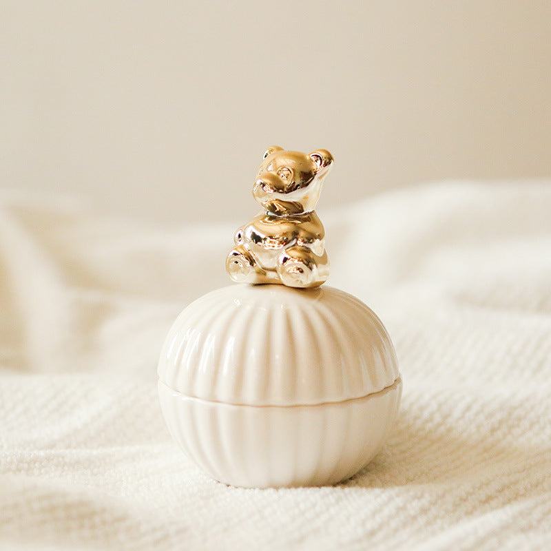 Figurine d'animal Floroux avec poignées, outil de rangement en verre