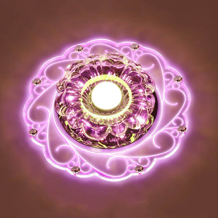 Floroux LED Plafonnier | Conception de Fleur Créative | Lampe de Plafond Ronde | Économe en Énergie & Moderne