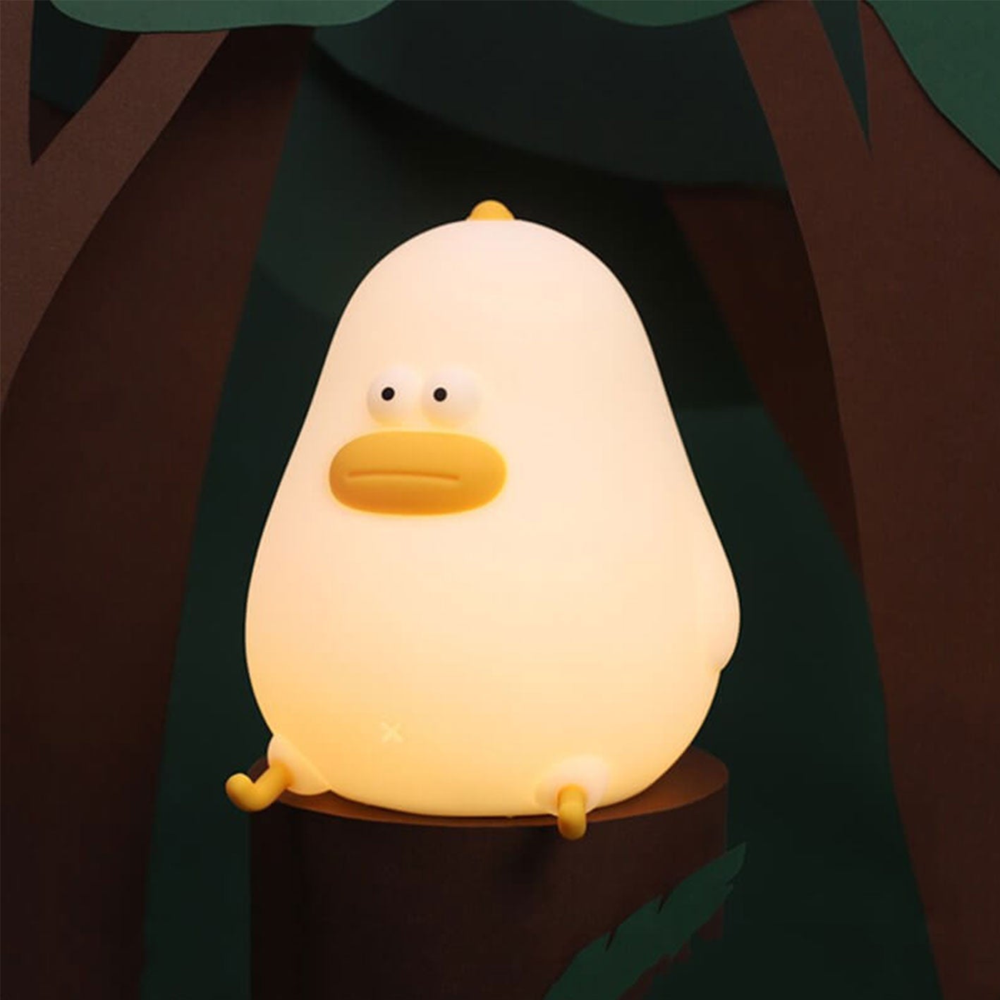 Floroux LED Night Lamp | Cartoon Silicone Chick Design | USB Table Lamp | Light for Children's Room