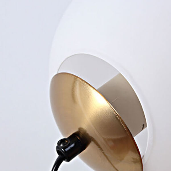 Floroux Lampe de table créative | Design en verre en forme de boule | Socle en spirale | Éclairage moderne pour la maison