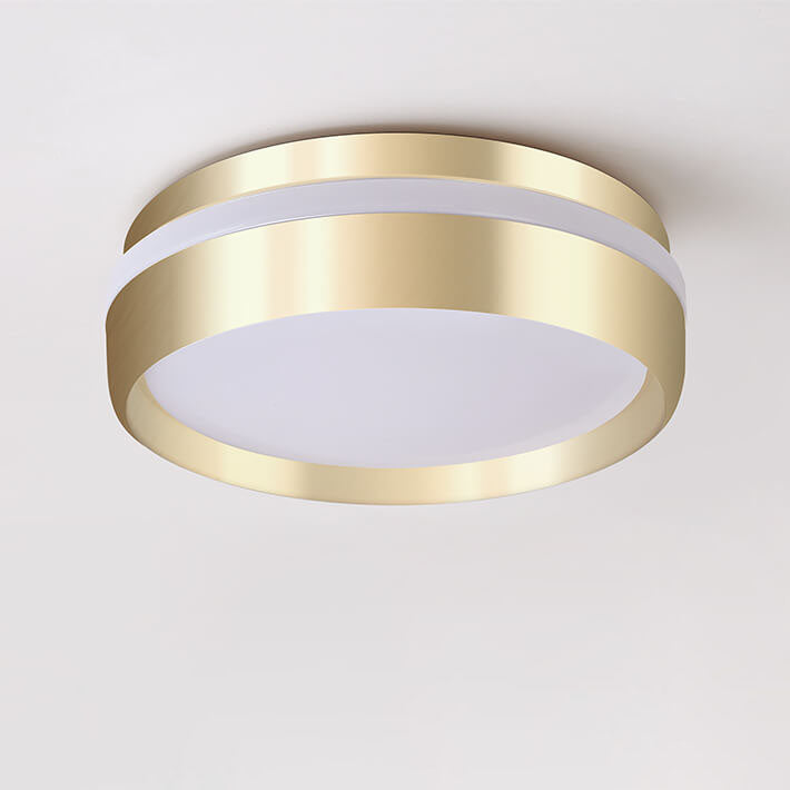 Floroux Nordic Round Luminaire LED Ceiling Light | Minimalist Design | Aluminum & Acrylic | Gold Finish