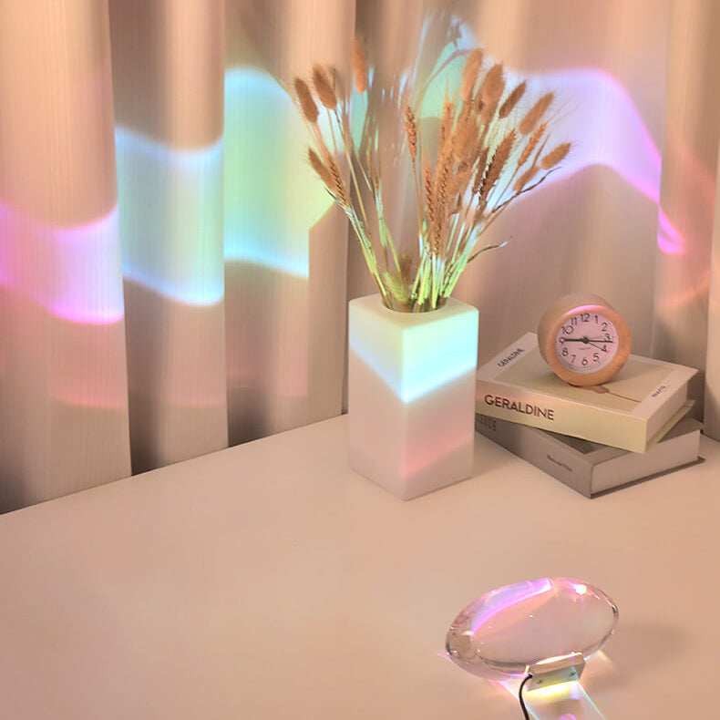 Floroux LED table lamp | Creative crystal projector | Angel eye design | Color changing + remote control