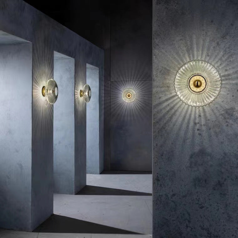 Floroux Vintage Wall Sconce | Textured Glass | Timeless Design