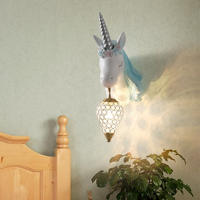Lampe murale licorne magique pour enfants – Lumière ludique et chaude
