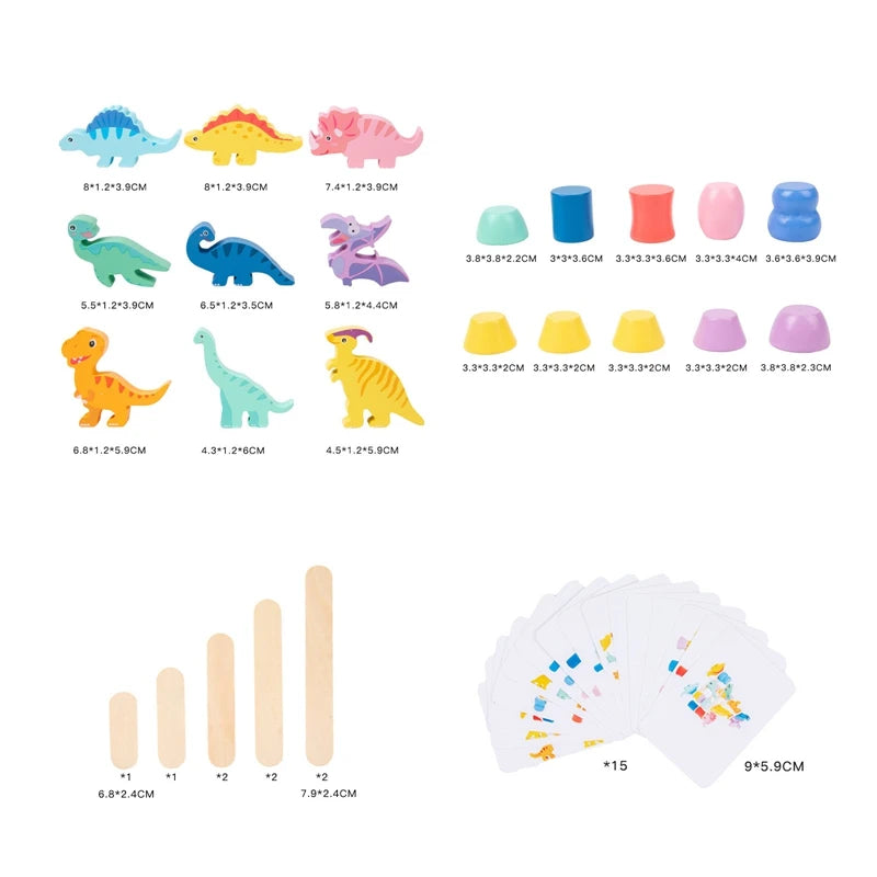 DinoStack Jeu – Jeu de Pile créatif pour Enfants
