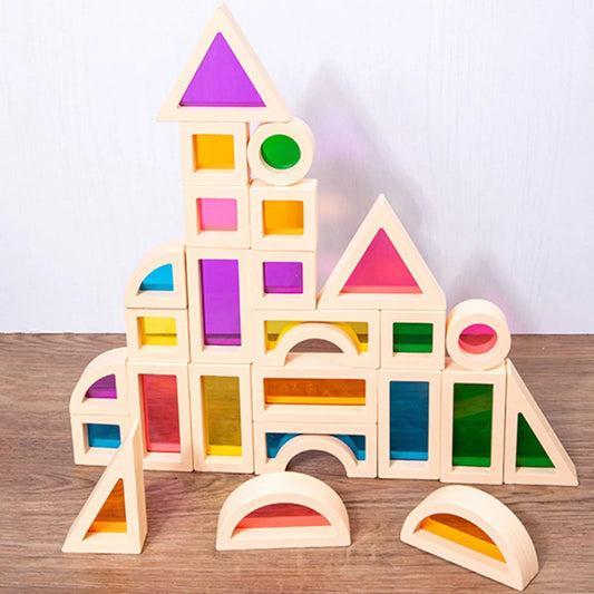CreativeBlocks – Blocs de jeu en bois colorés pour enfants