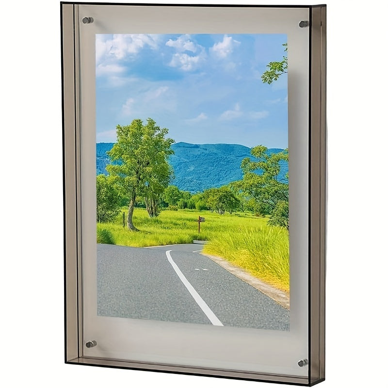 AcrylicFrame – Cadre photo vertical moderne pour table et mur