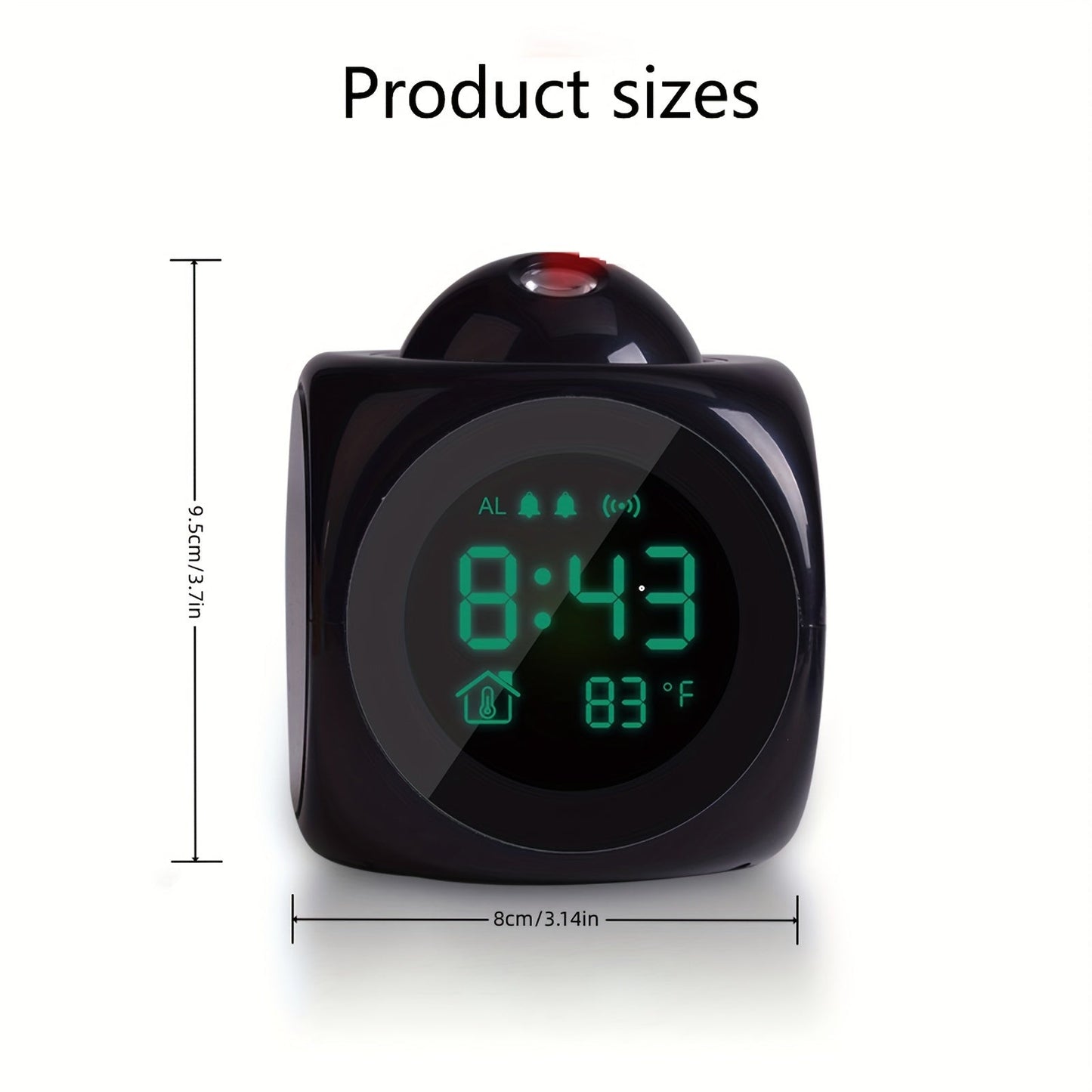 TimeCast Horloge - Réveil Projeteur LCD Moderne