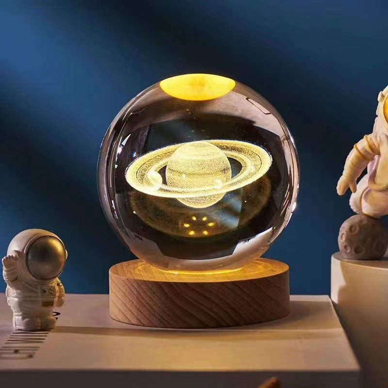 Lampe de Nuit en Cristal 3D - Lampe de Nuit en Cristal avec Effet 3D Magique